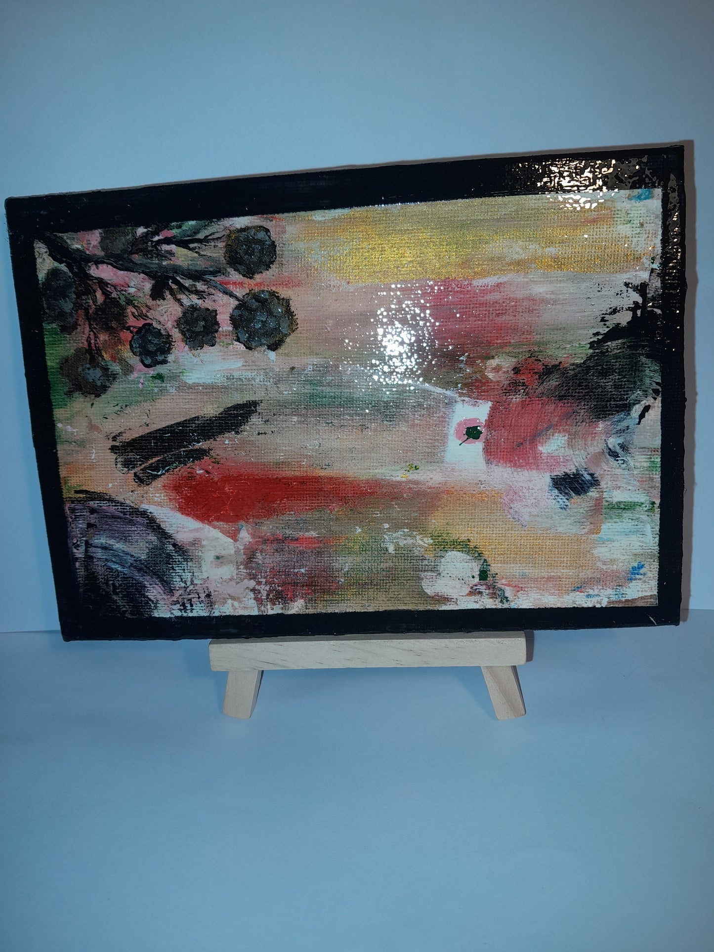 Handmade"Finding me" Acrylic Canvas Painting with Easel