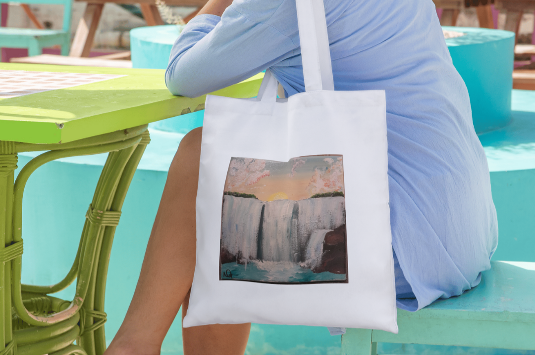 Cotton Waterfall Tote Bag