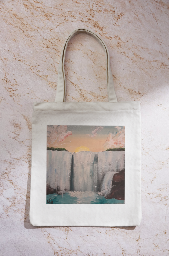 Cotton Waterfall Tote Bag