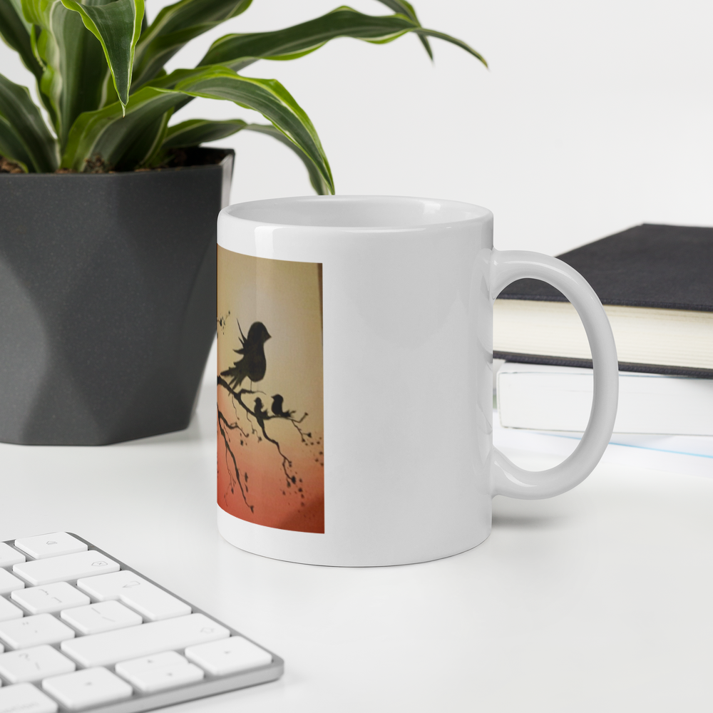 Mug-Custom Sunset Bird Design